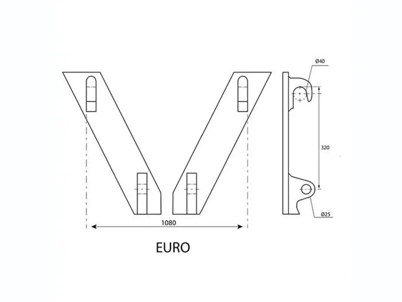 Billede 2 - Limas SE 2.5Ton pallegafler med eurobeslag på