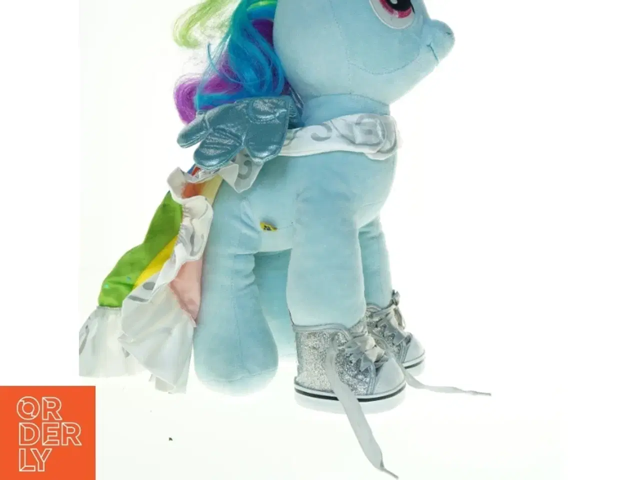 Billede 2 - Build Bear Regnbuefarvet My Little Pony med kjole og sko (str. 40 x 20 cm)