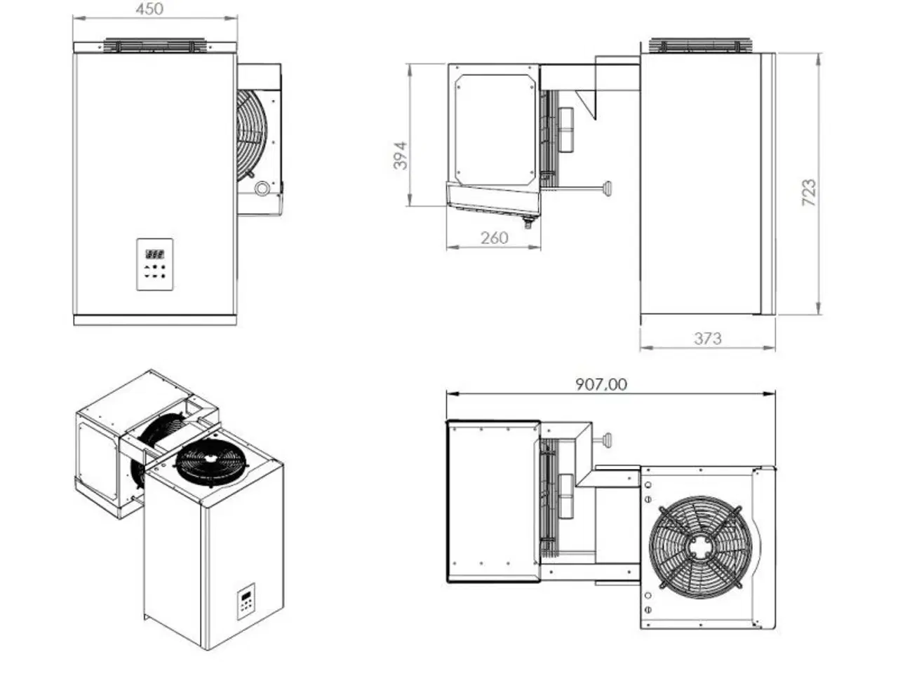 Billede 2 - Combisteel væg fryseaggregat – 0,85 kW