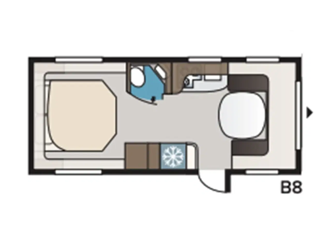 Billede 2 - 2025 - Kabe Ametist 560 GLE KS B8   Kabe Ametist GLE KS B8 PREMIUM LINE model 2025 kan snart opleves hos Camping-Specialisten.dk