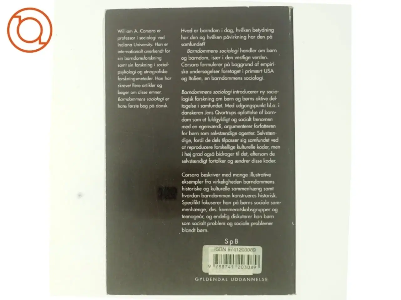 Billede 3 - Barndommens sociologi af William A. Corsare(Bog)