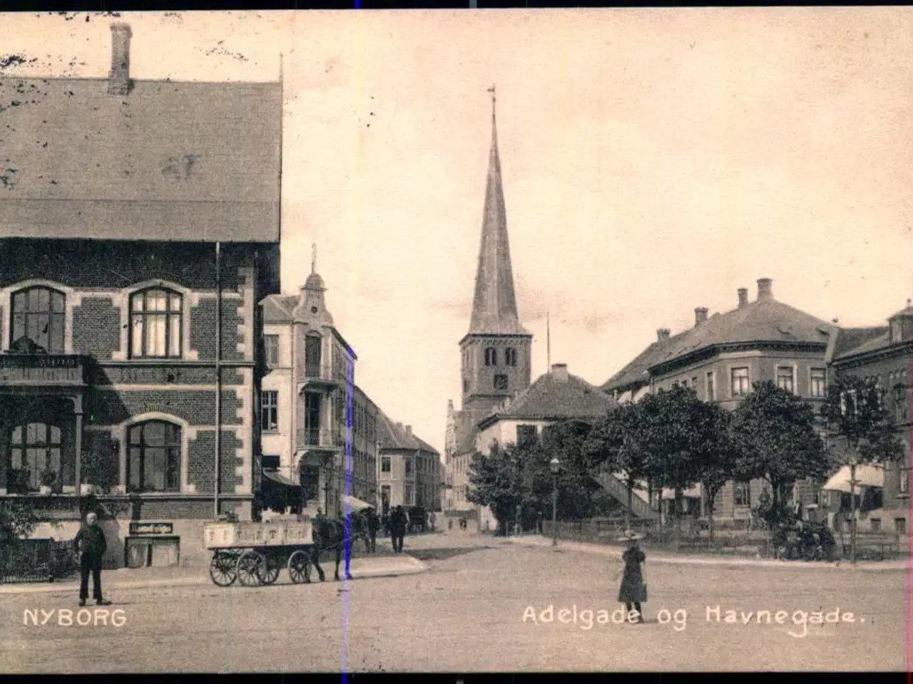 Billede 1 - Nyborg - Adelgade og Havnegade - Stender 426 - Brugt