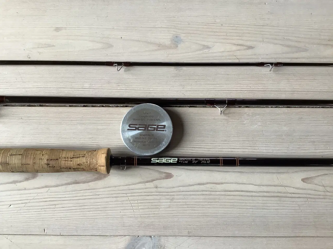 Billede 1 - SAGE Flue stang 3 delt line 7 ti fod