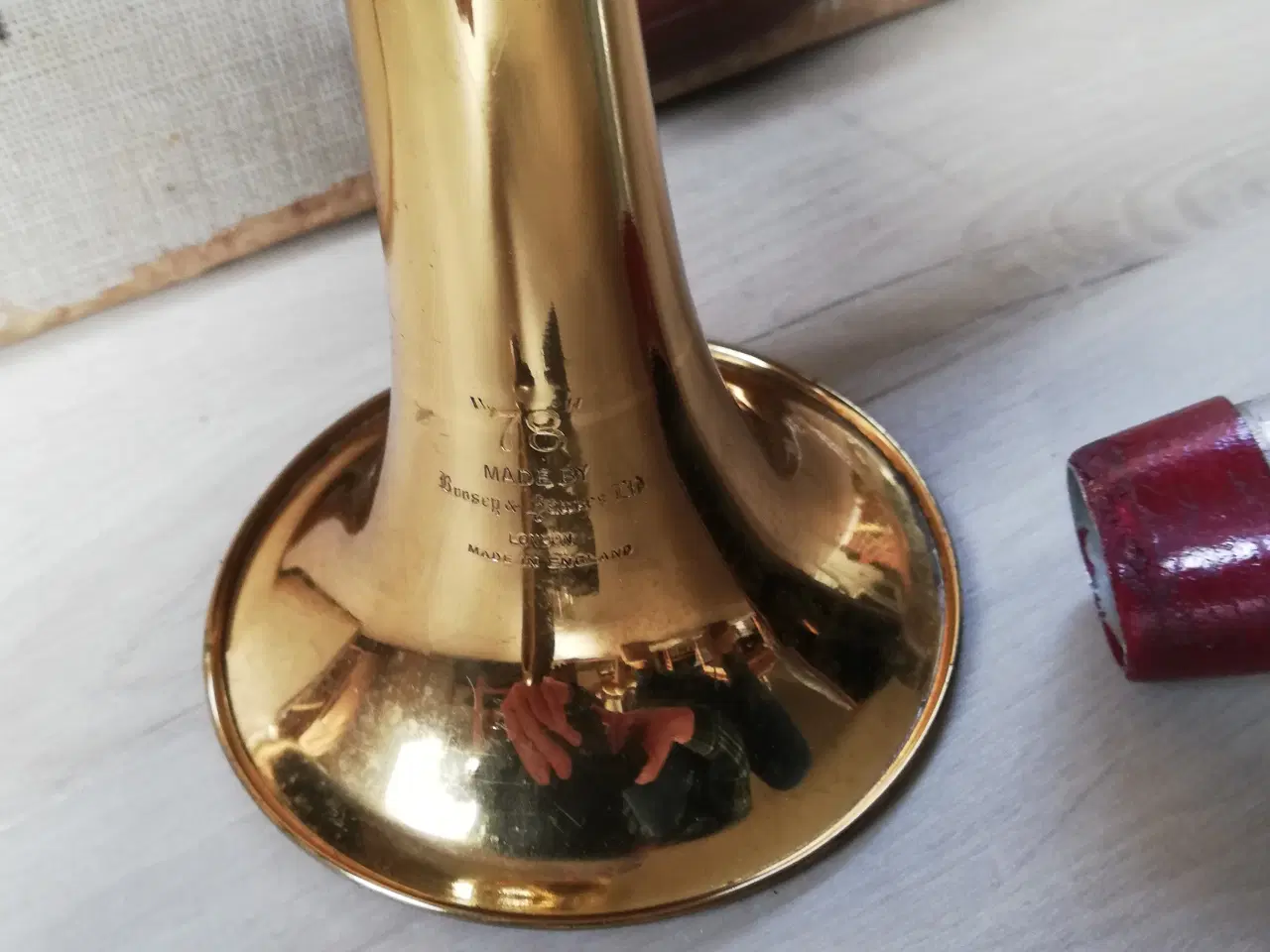 Billede 3 - Gammel Engelsk messing trompet