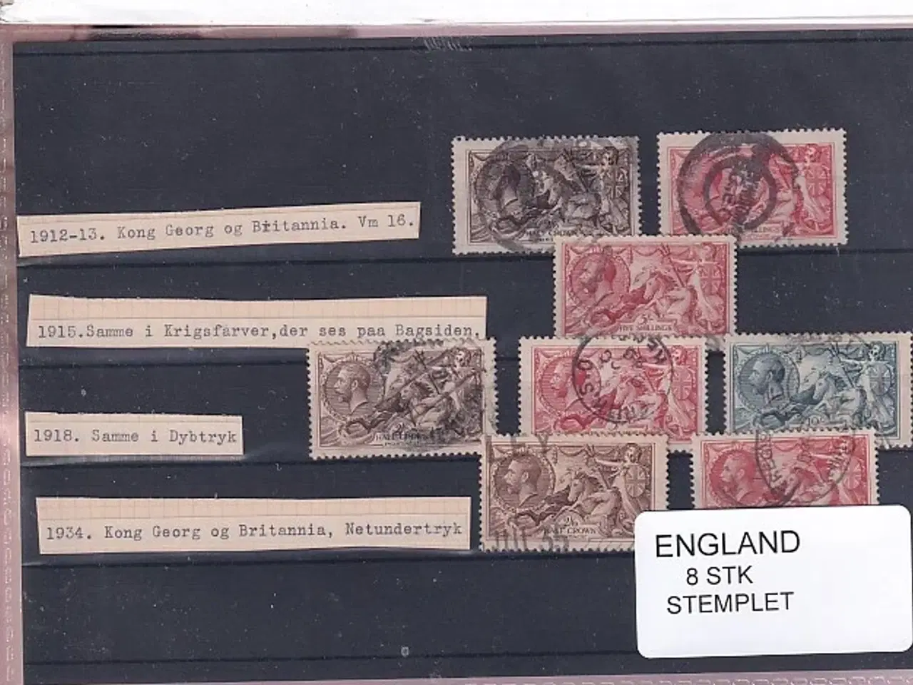 Billede 1 - England - 8 Stk. -  Stemplet