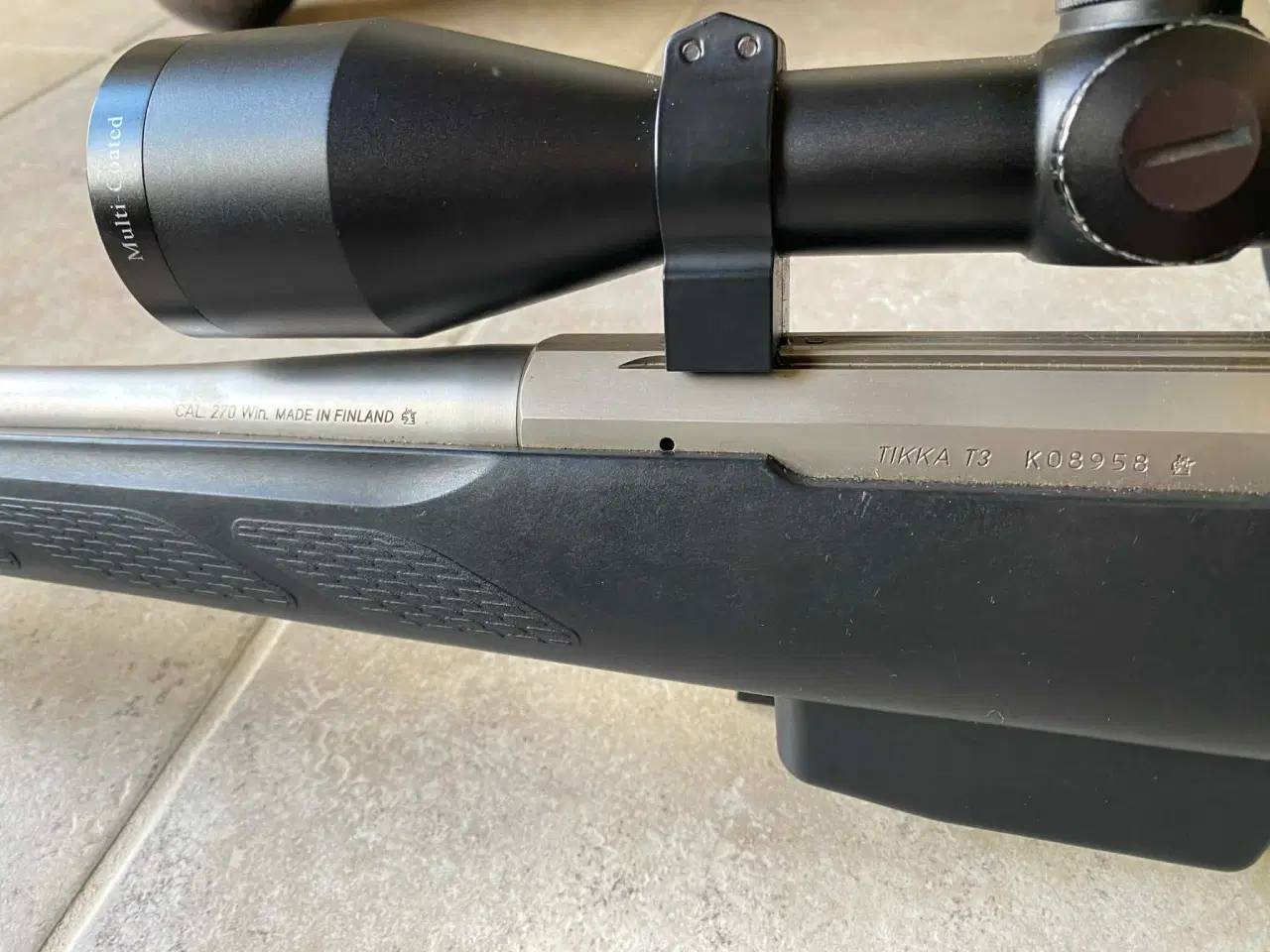 Billede 1 - Tikka T3 270 Win. riffel m. lyddæmper + kikkert