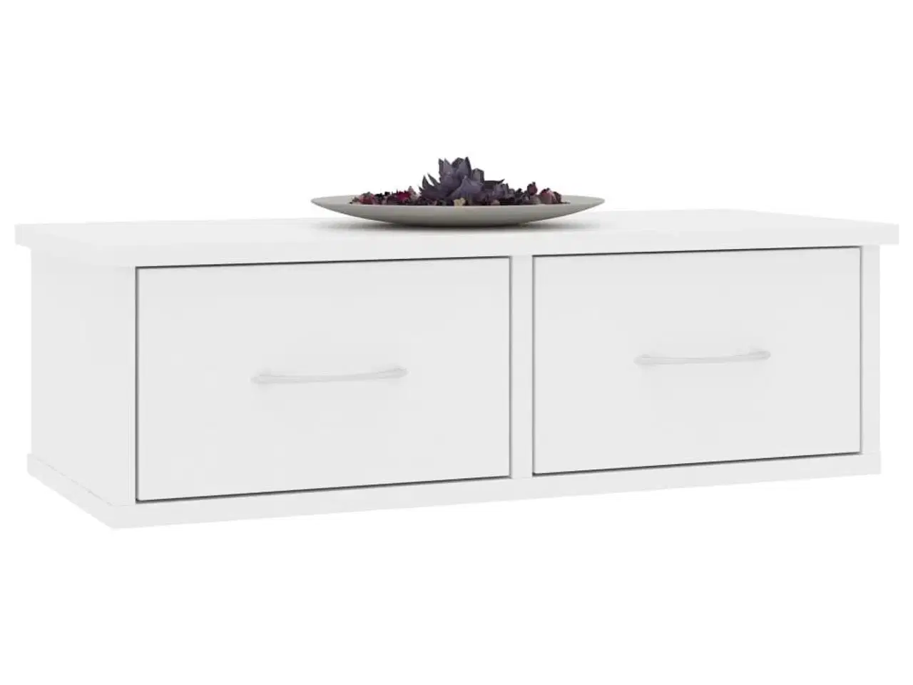 Billede 3 - Væghængt skuffe 60x26x18,5 cm konstrueret træ hvid