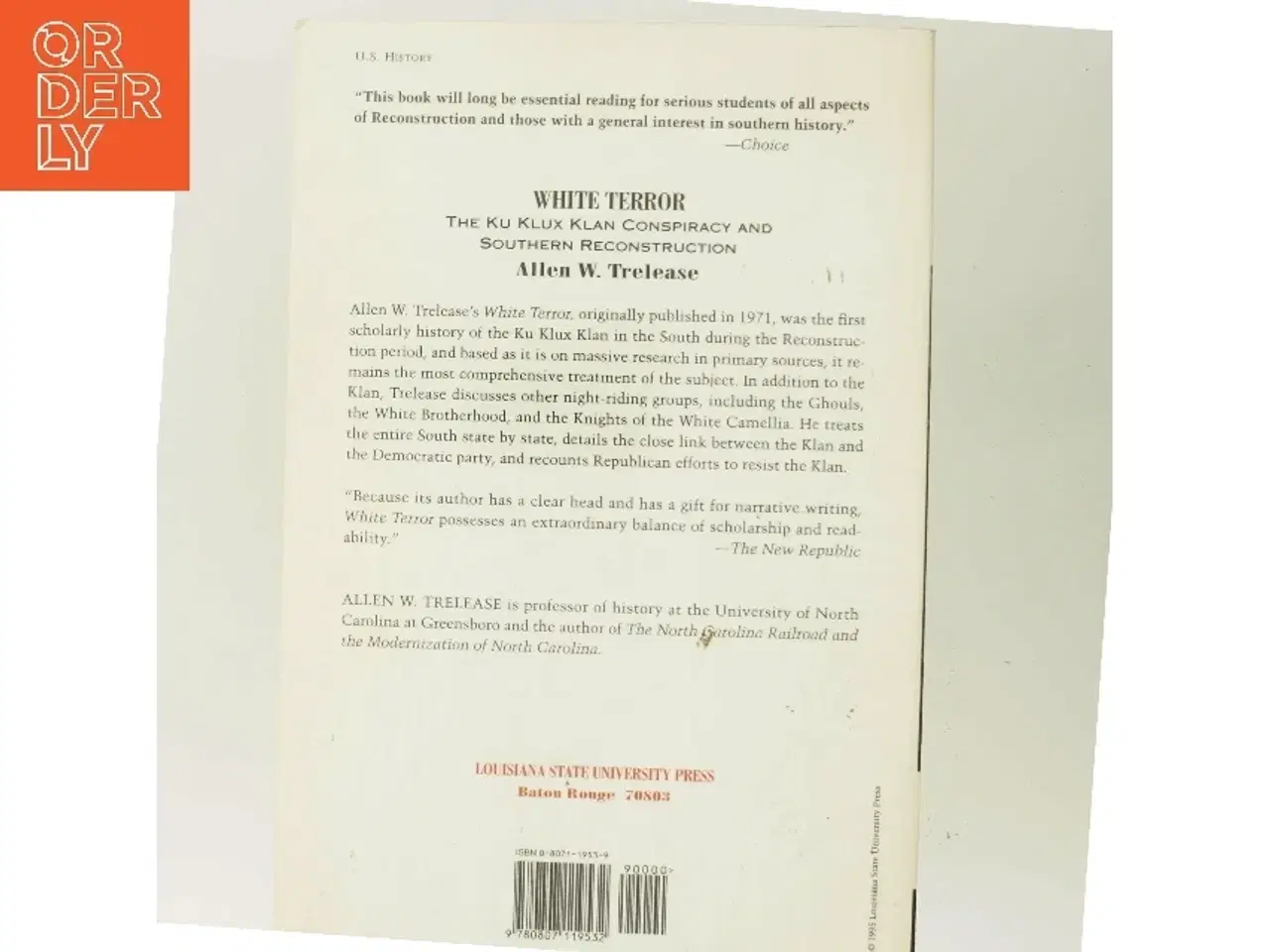 Billede 3 - White terror : The Ku Klux Klan conspiracy and Southern Reconstruction af Allen W. Trelease (Bog)