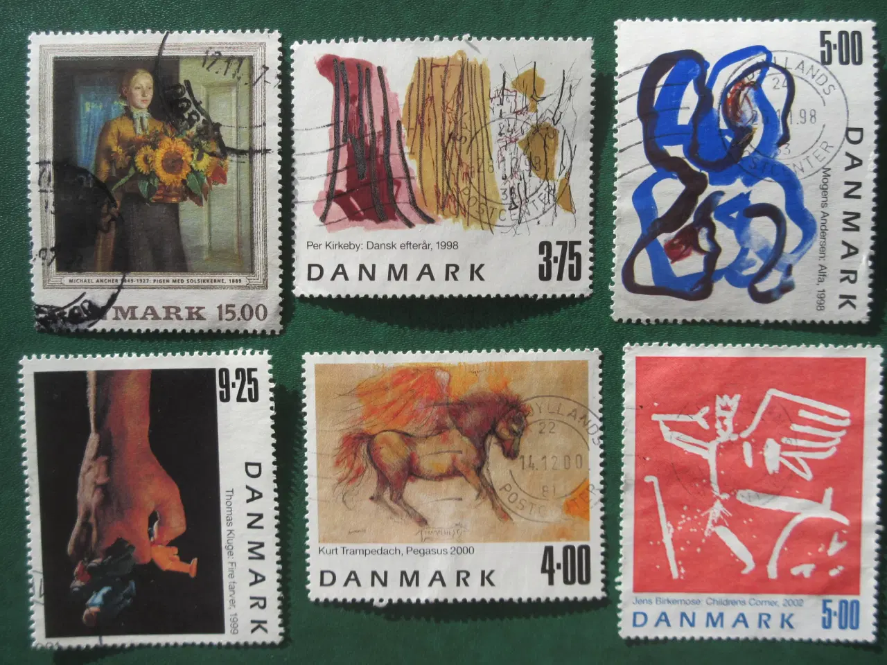 Billede 4 - 18 danske malerifrimærker stemplet afa 271