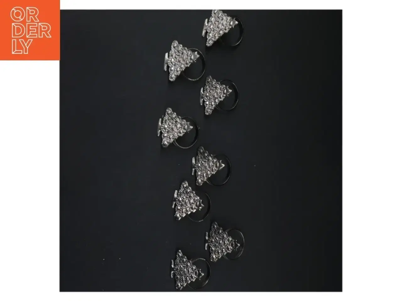 Billede 2 - Et parti servietringe med juletræ (str. 7x4 cm)