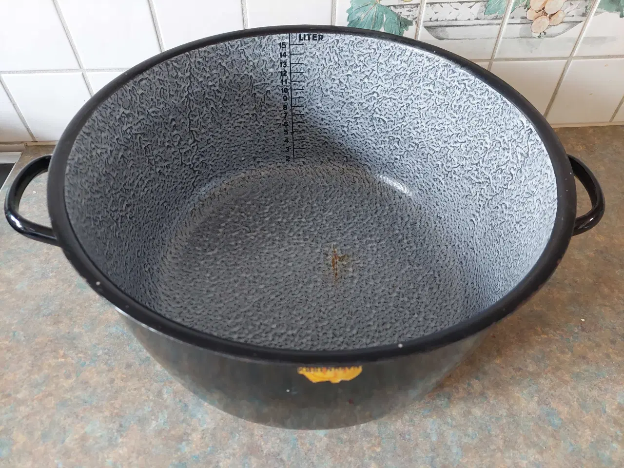 Billede 1 - Stor e / bålgrydemaljegryd