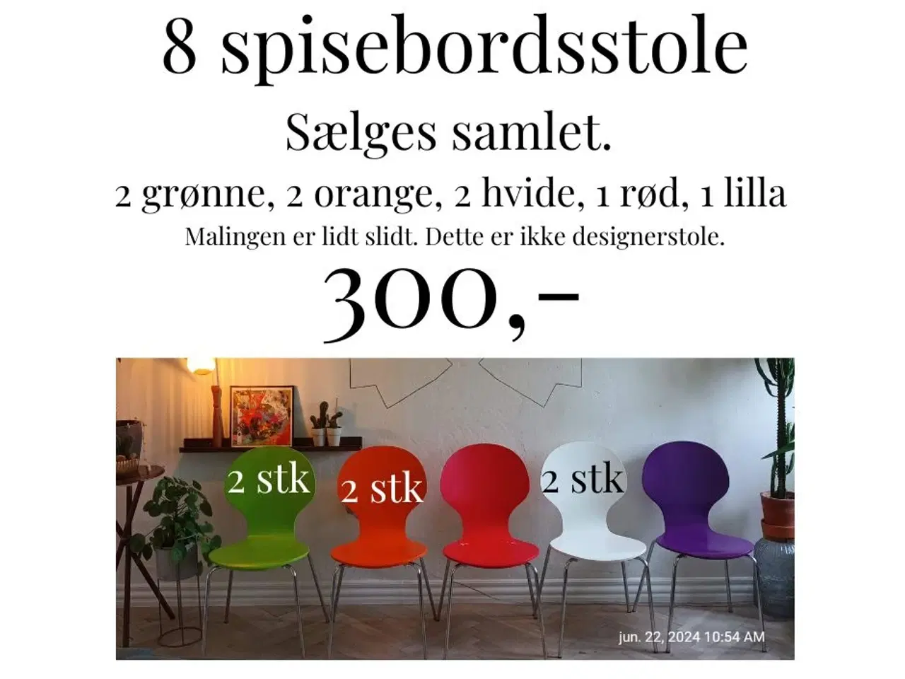 Billede 1 - 8 spisebordsstole