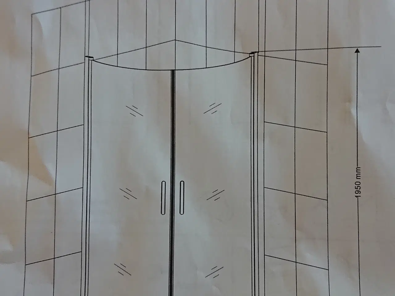 Billede 3 - Buet brugsehjørne 90x90x195
