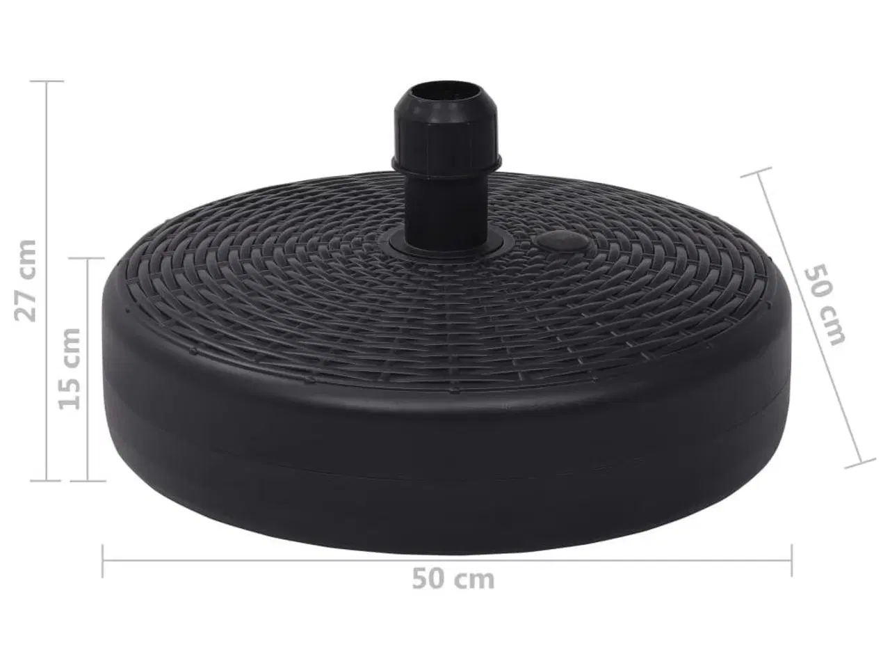 Billede 5 - Parasolfod 24 l sand- eller vandfyld sort
