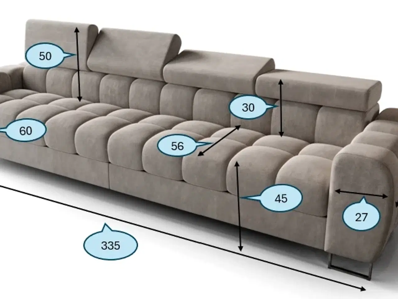 Billede 4 - ASPER IV - 4 personers SOFA 335 CM