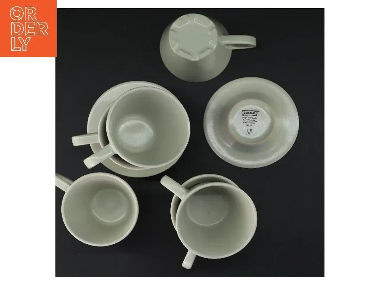Billede 3 - 6 kaffekopper med underkopper fra IKEA (str. 6 stk Ø 8,5 & 11 cm)