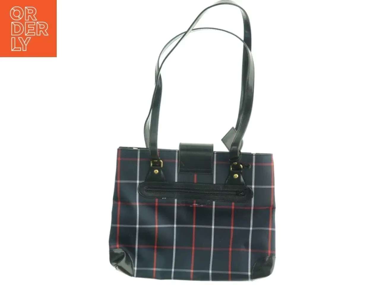 Billede 2 - Ternet skuldertaske fra Lucky Duck (str. 36 x 28 cm)