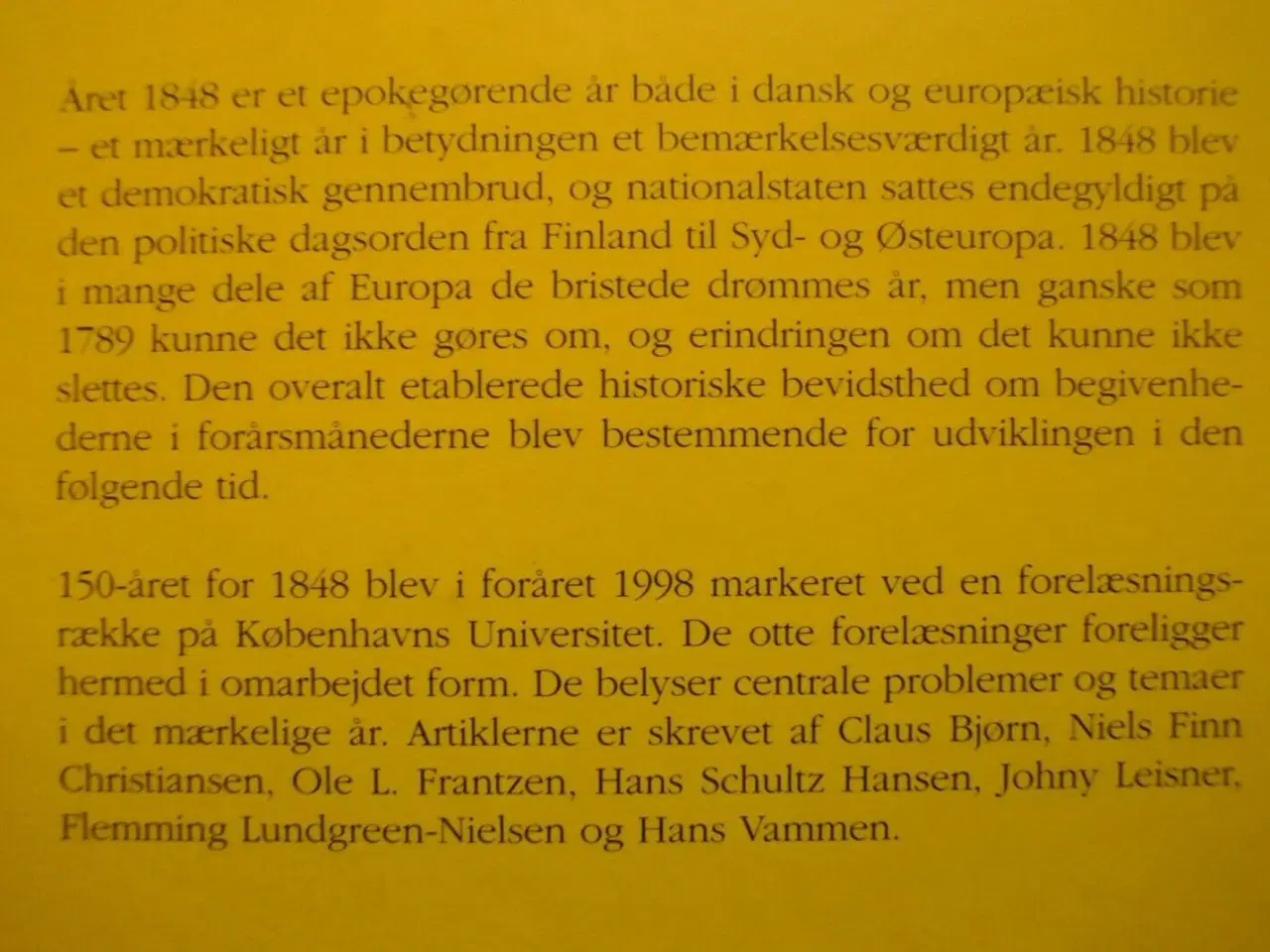 Billede 3 - 1848 - det mærkelige år, red. af claus bjørn, emne