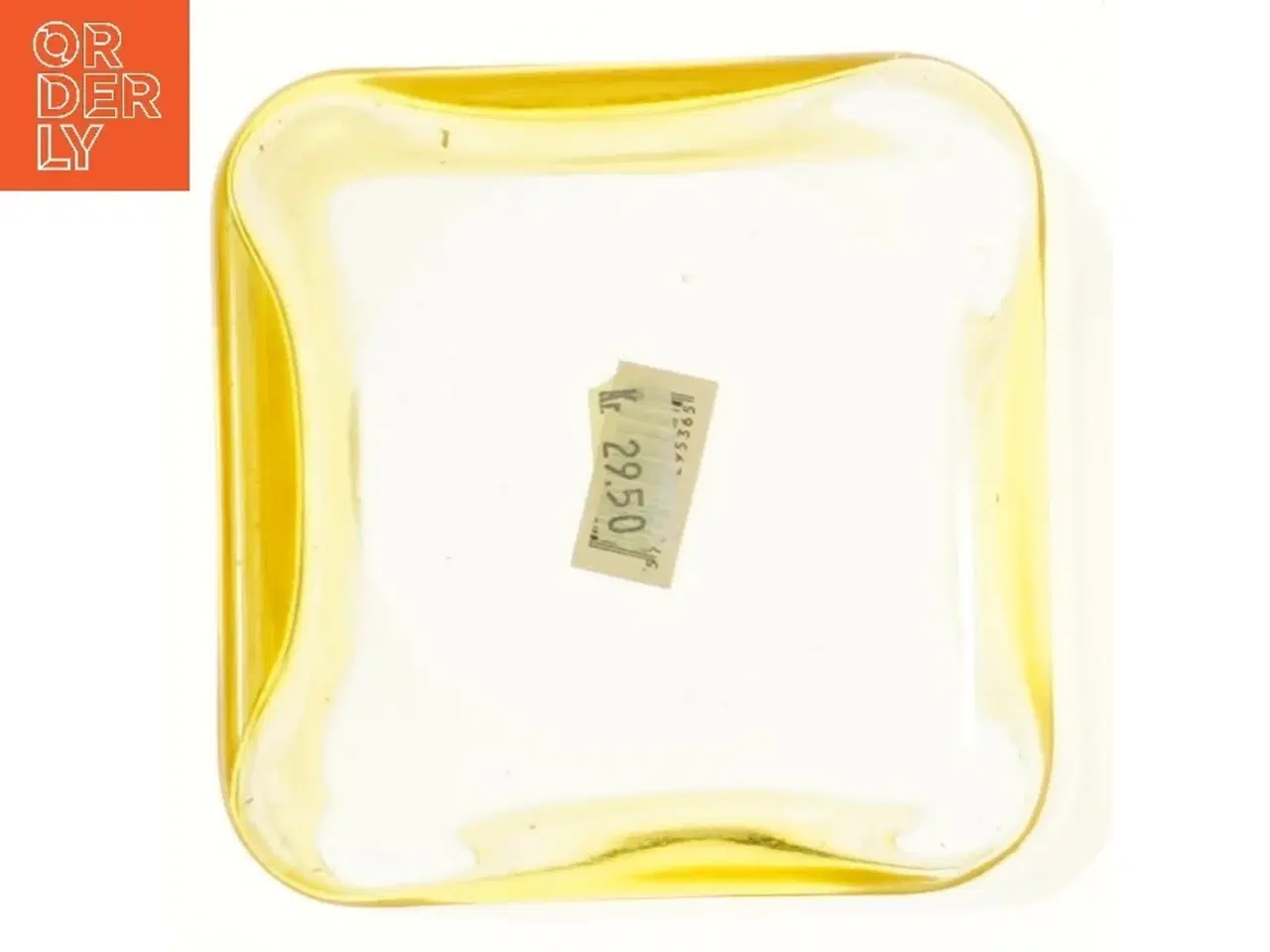 Billede 3 - Gul glasvase (str. 12x12x12 cm)