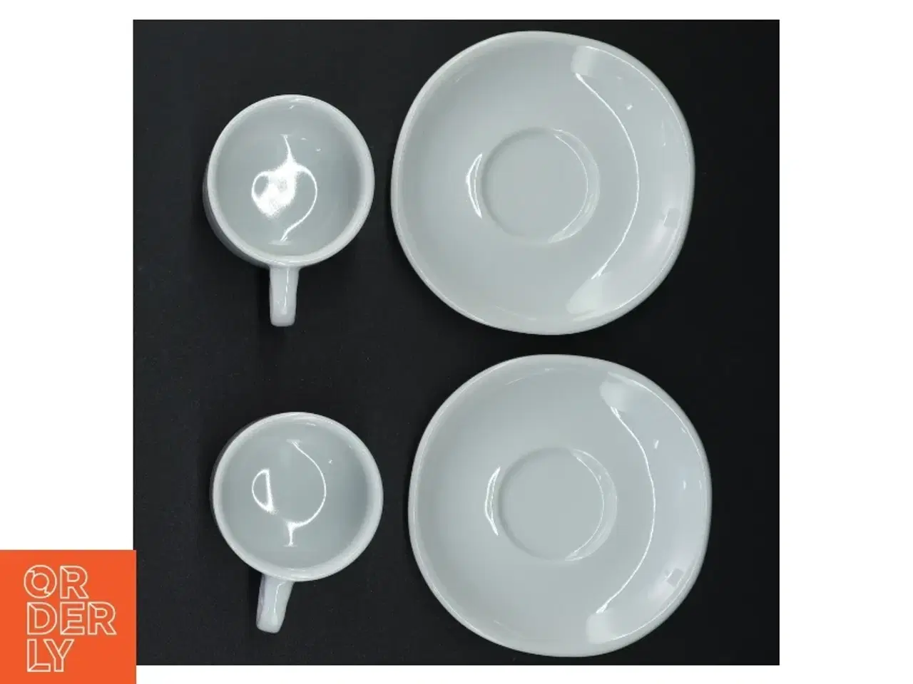 Billede 4 - Hvide expresso porcelæns kopper med underkopper fra Pillivuyt (str. Underkop 12 x 12 x 2 cm kop 8 komma 5 x 6 komma 5 x 5 cm)