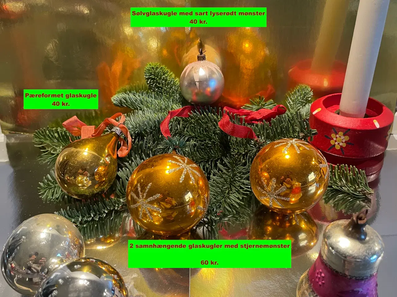 Billede 1 - Gamle juleglaskugler fra 1960erne