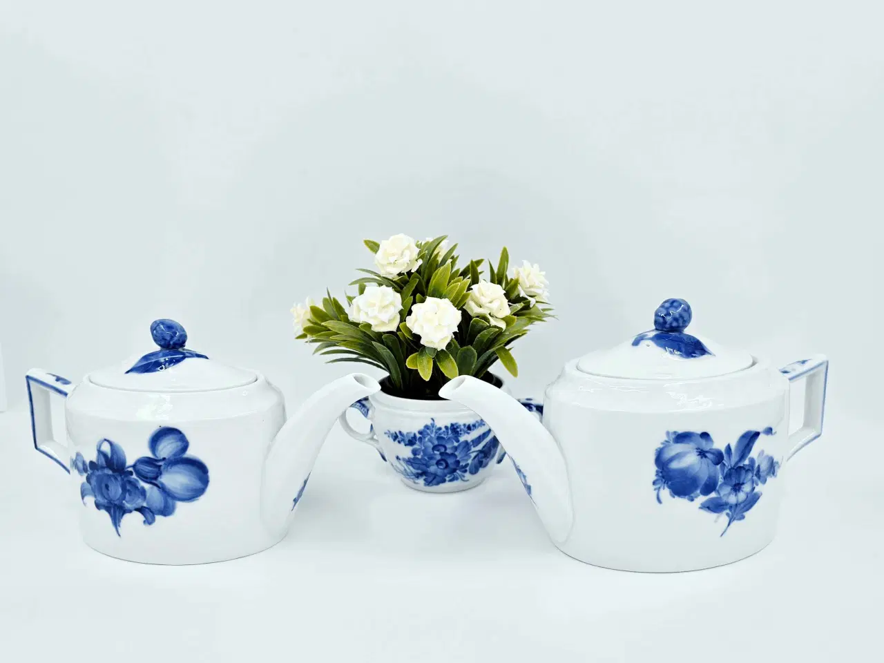 Billede 1 - Blå Blomst Flettet Tekande