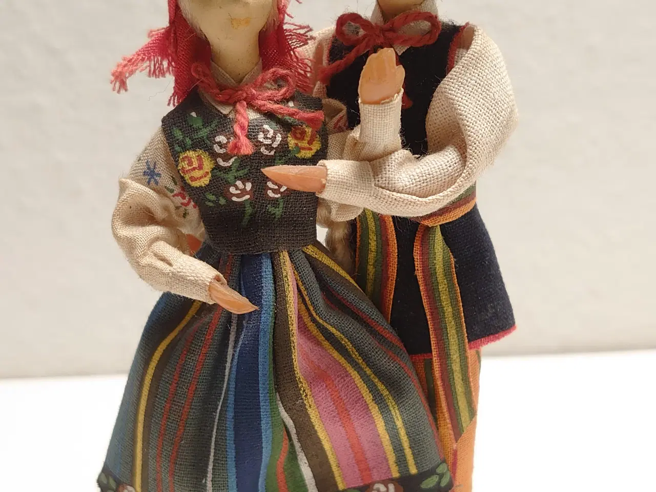 Billede 1 - Vintage polsk håndlavet dukkepar.