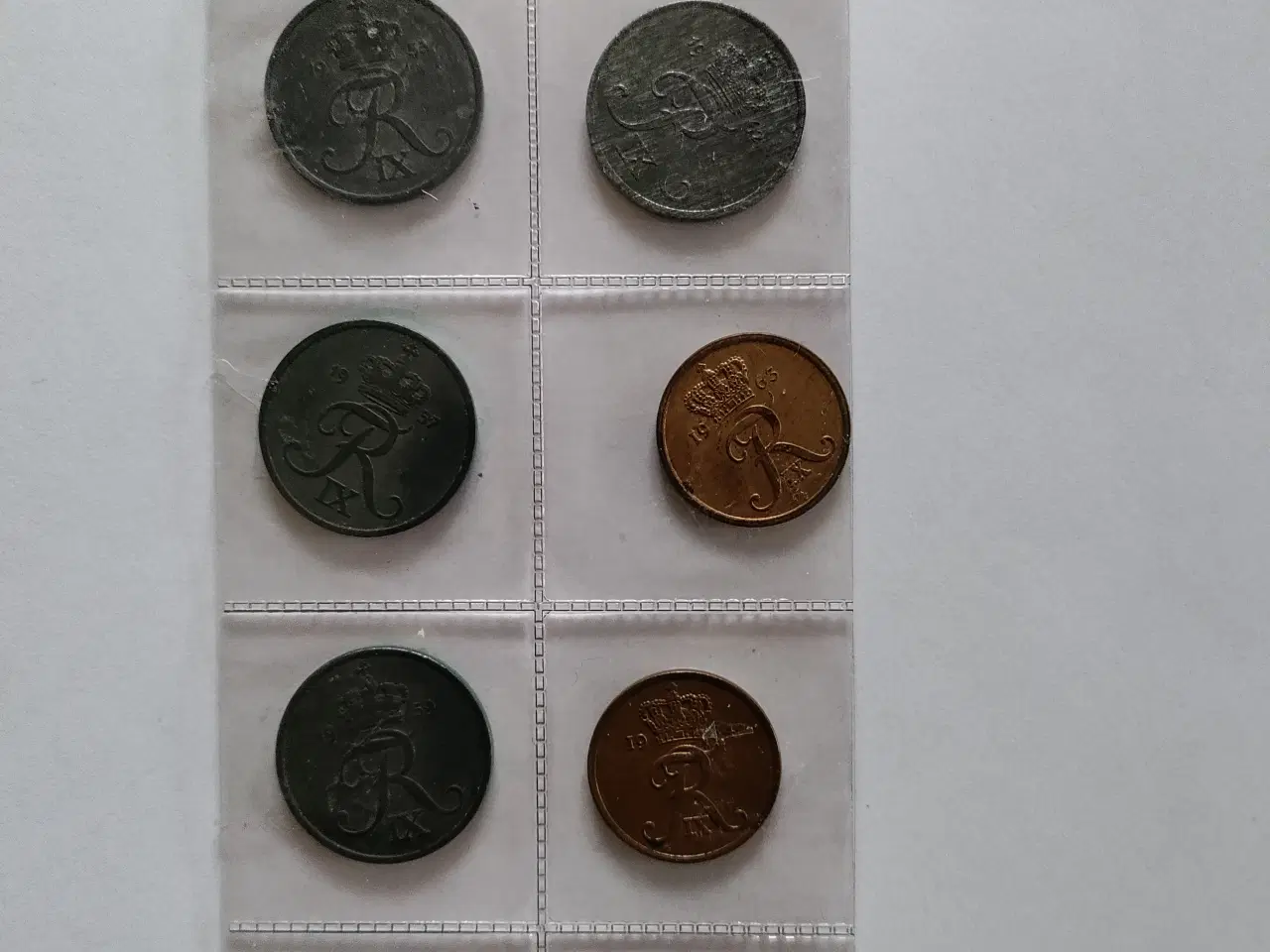 Billede 2 - Danmark 5 ører 9 forskellige