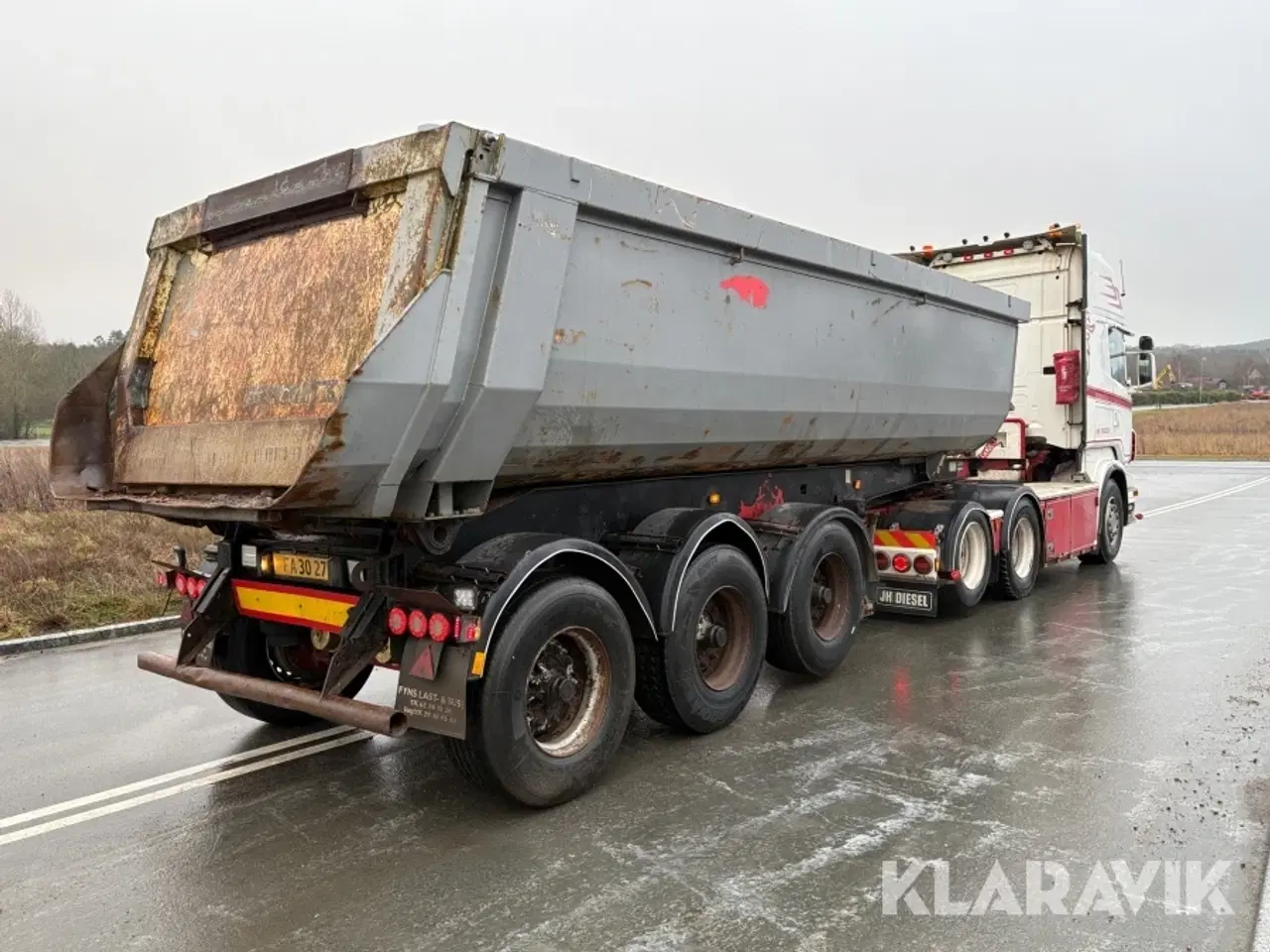 Billede 5 - Lastbil Scania, med 2 sættevogne Kel-berg, Schmitz R560 Super