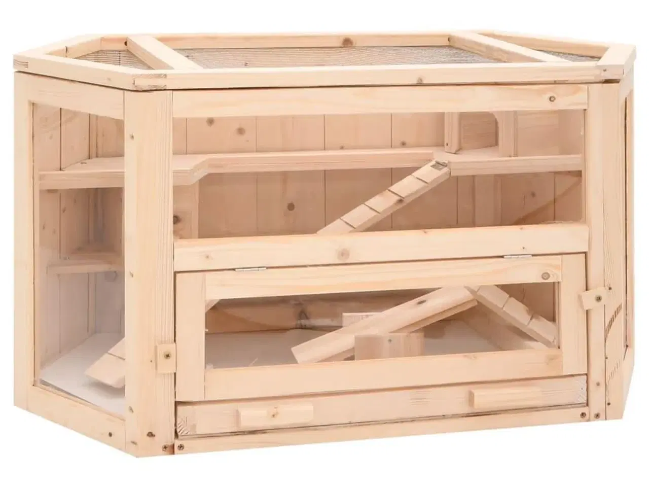 Billede 1 - Hamsterbur 80x40x43 cm massivt fyrretræ