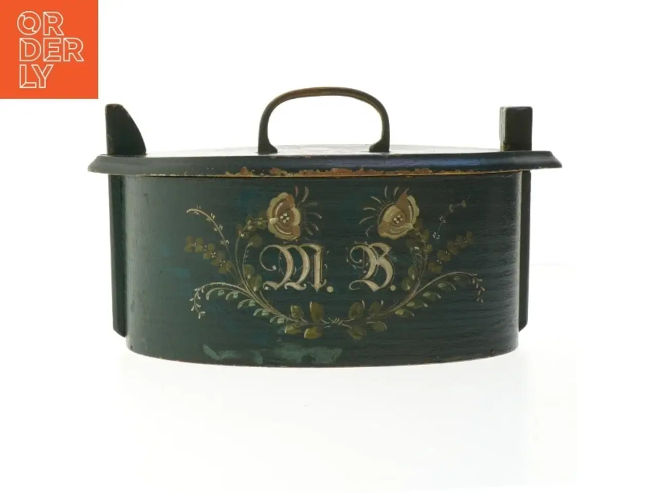 Billede 1 - Dekorativ trækasse med låg (str. 27x13 cm)