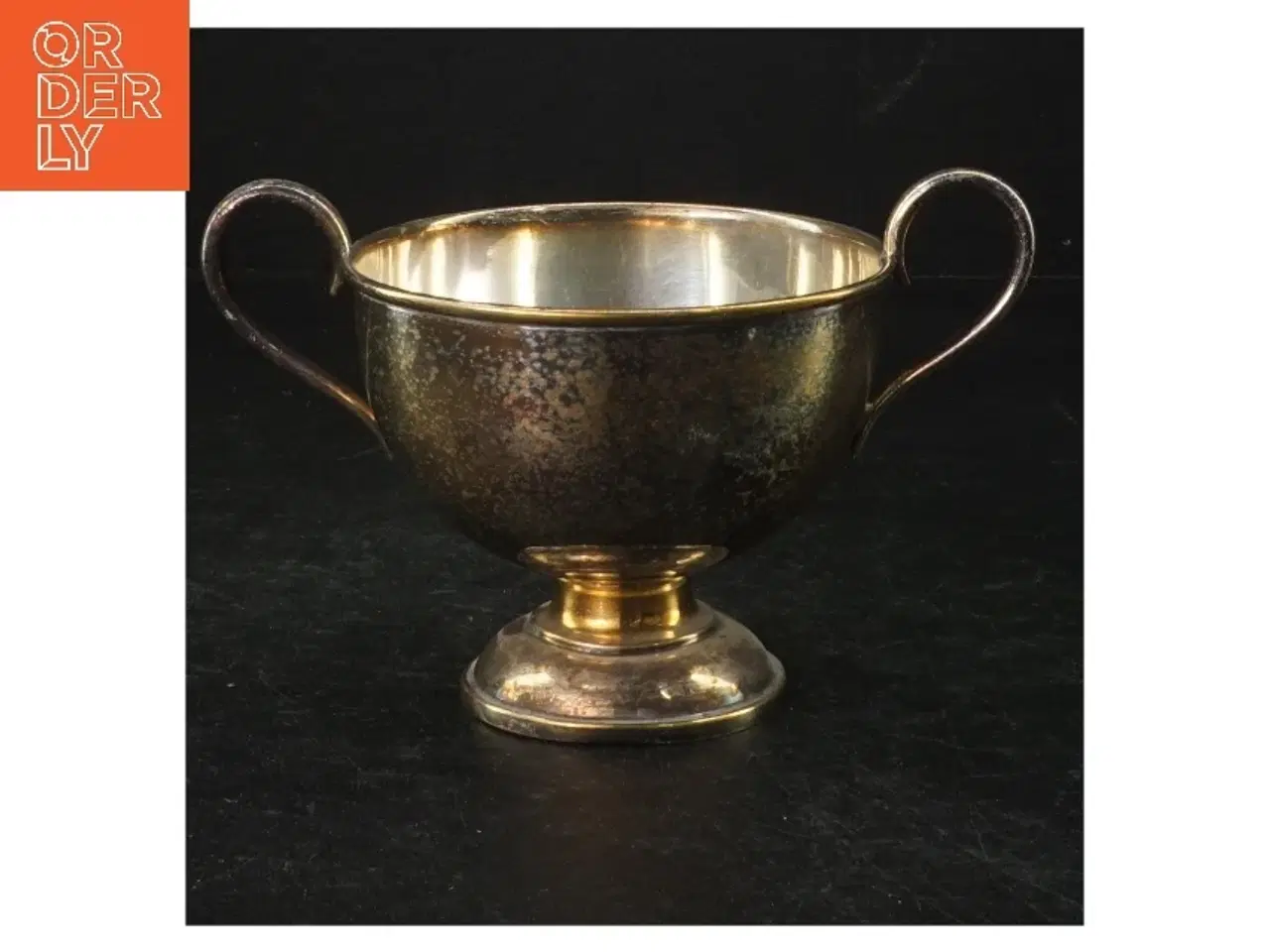 Billede 1 - Vintage plet sukkerkop med håndtag (str. Ø. 10 cm)