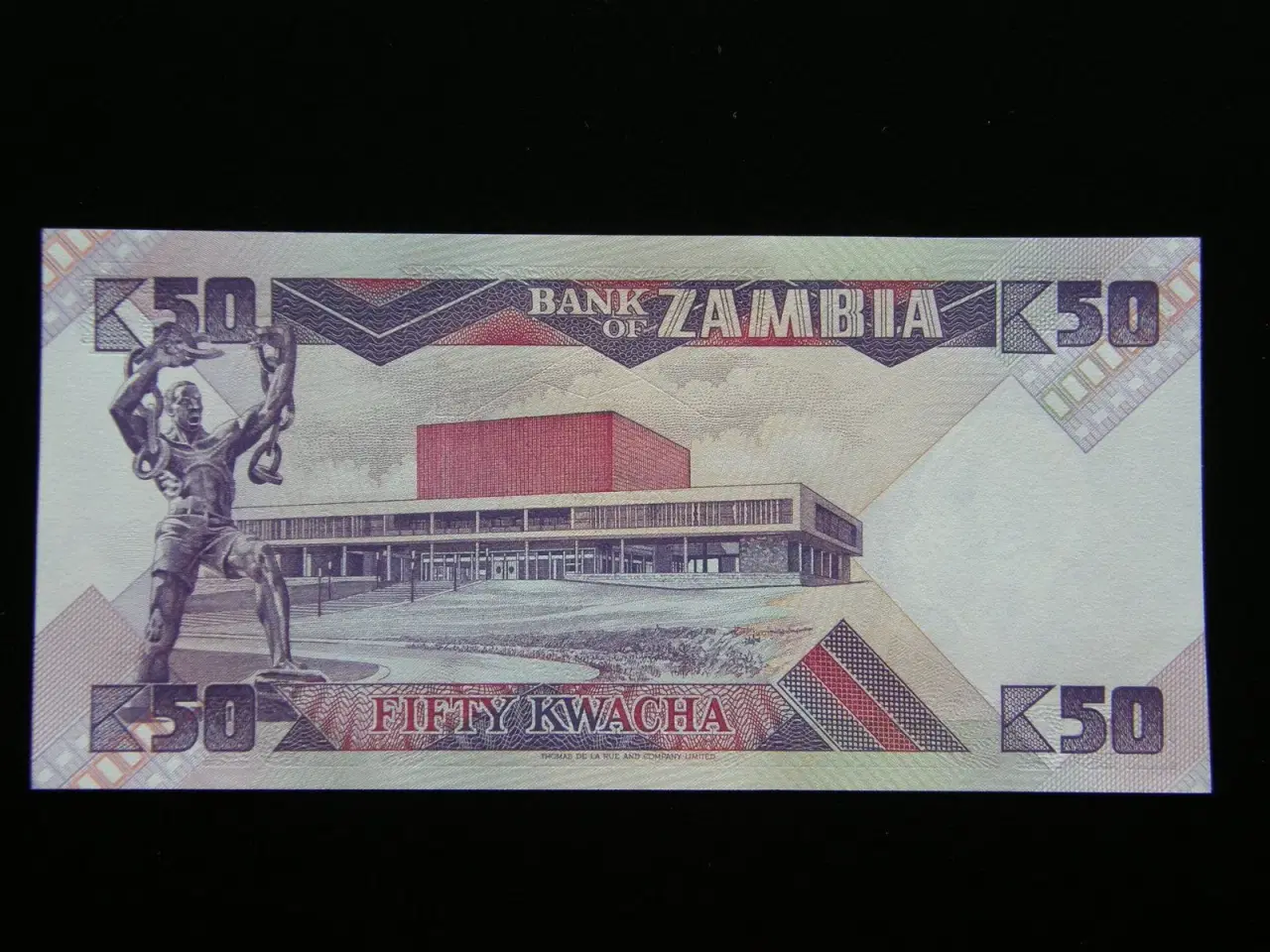 Billede 2 - Zambia  50 Kwacha (1986-88)  P28  Unc.