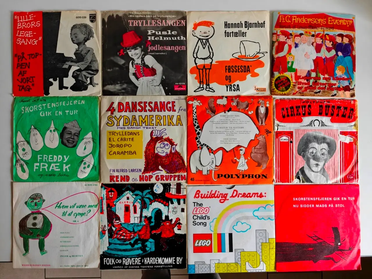 Billede 1 - Singler, 12 stk. med musik for børn