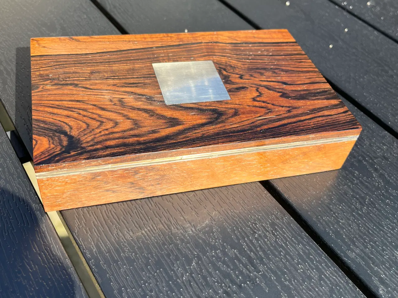 Billede 3 - Hans Hansen palisanderskrin med indlagt sølv