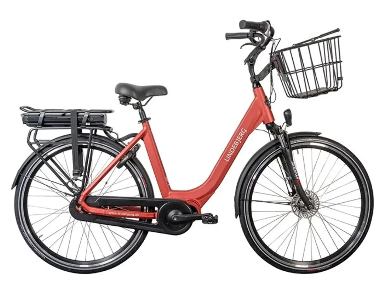 Billede 1 - Lindebjerg 28'' Elcykel Shopper Deluxe - Mat rød