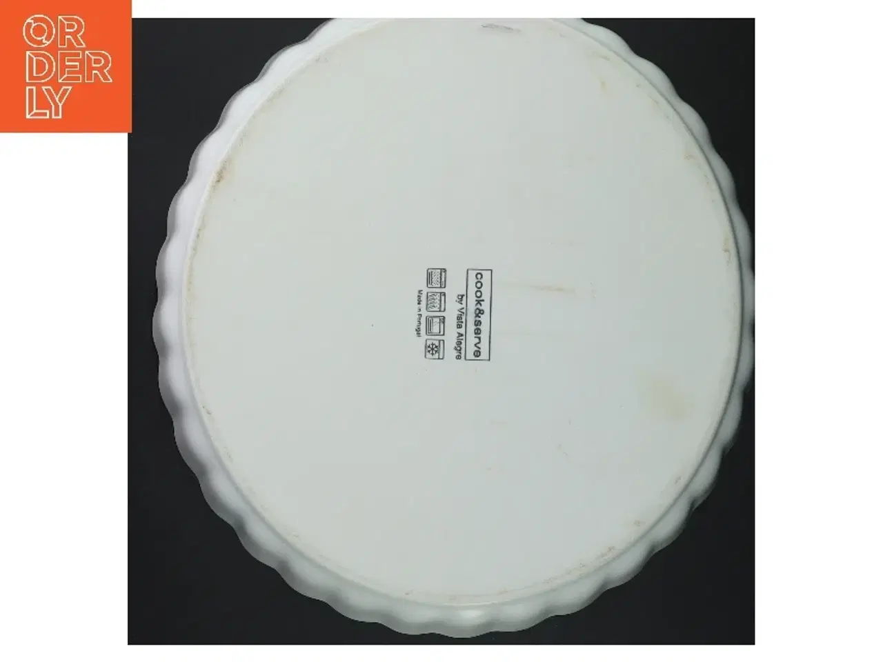 Billede 4 - Hvid tærtefad fra Vista Alegre (str. Ø 27 cm)