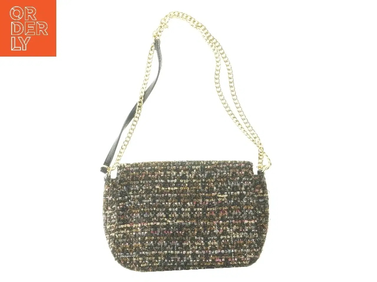 Billede 3 - Tweed skuldertaske fra BeckSøndergaard med kæde fra Beck Sndergaard (str. 30x20 cm)