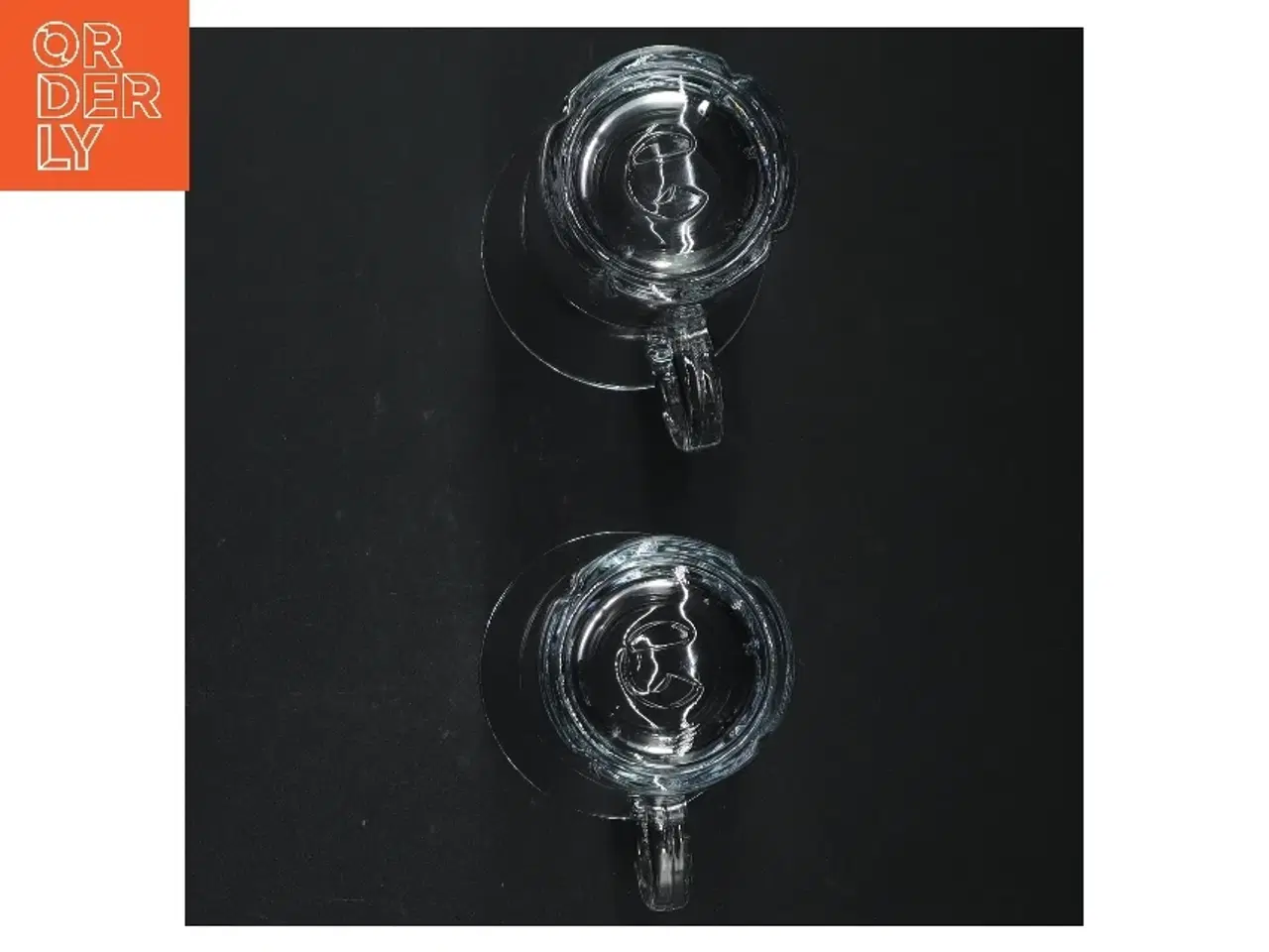 Billede 4 - Glas espressokopper med metalholdere