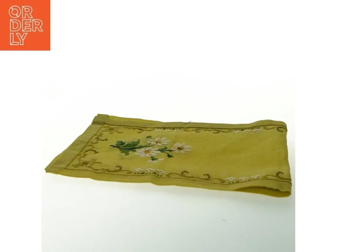 Billede 3 - Broderet gul bordløber (str. 22x57 cm)