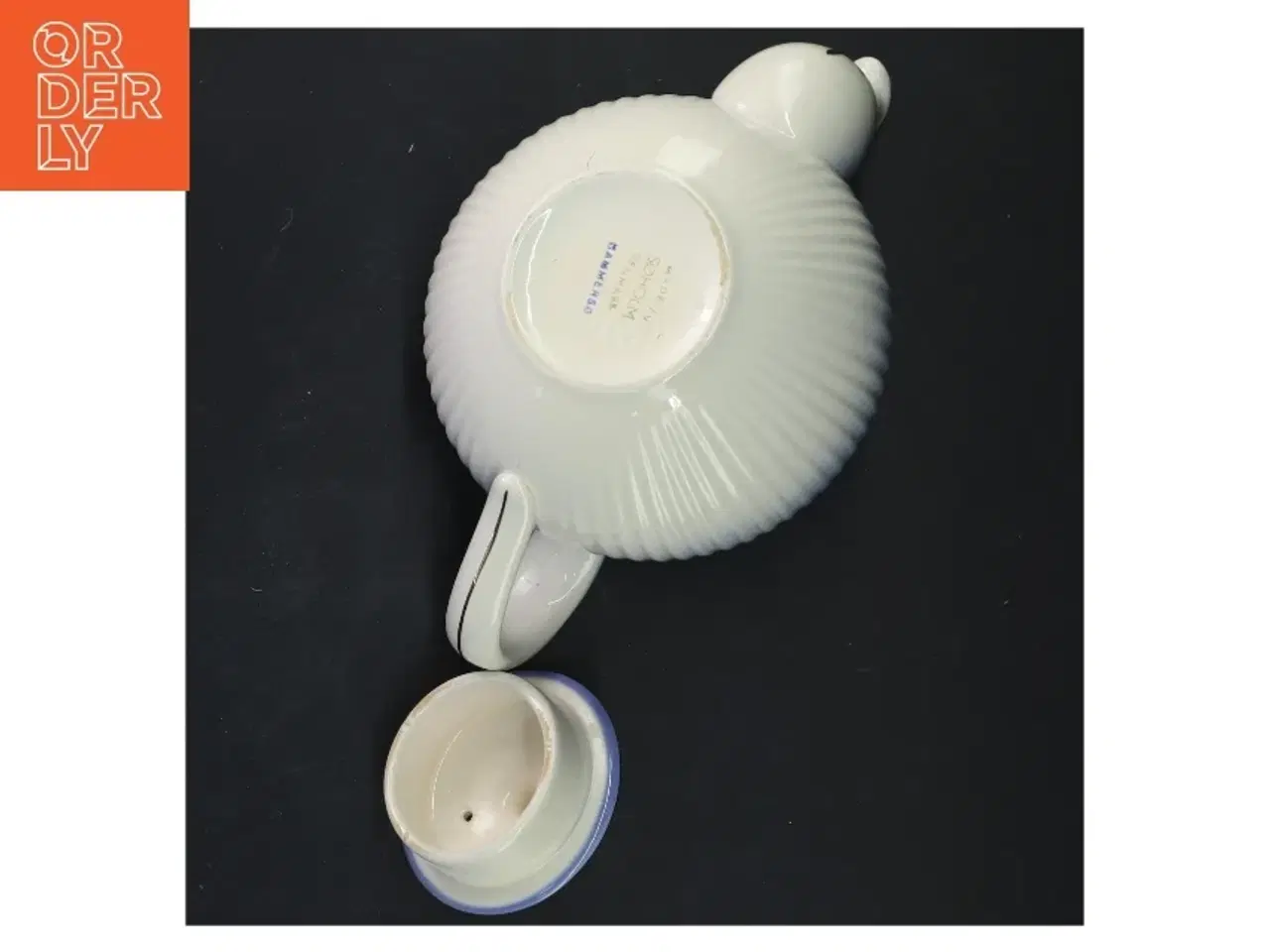 Billede 3 - Blå porcelæns tekande fra Søholm Hammersø (str. 14x22 cm)