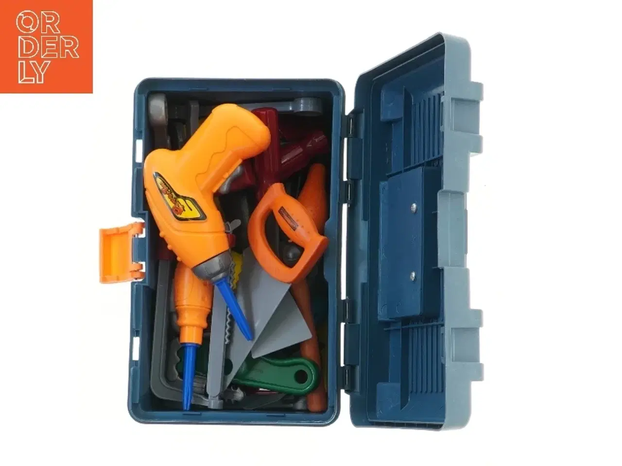 Billede 4 - Legetøjsværktøjssæt med værktøjskasse (str. 28x15x18 cm)