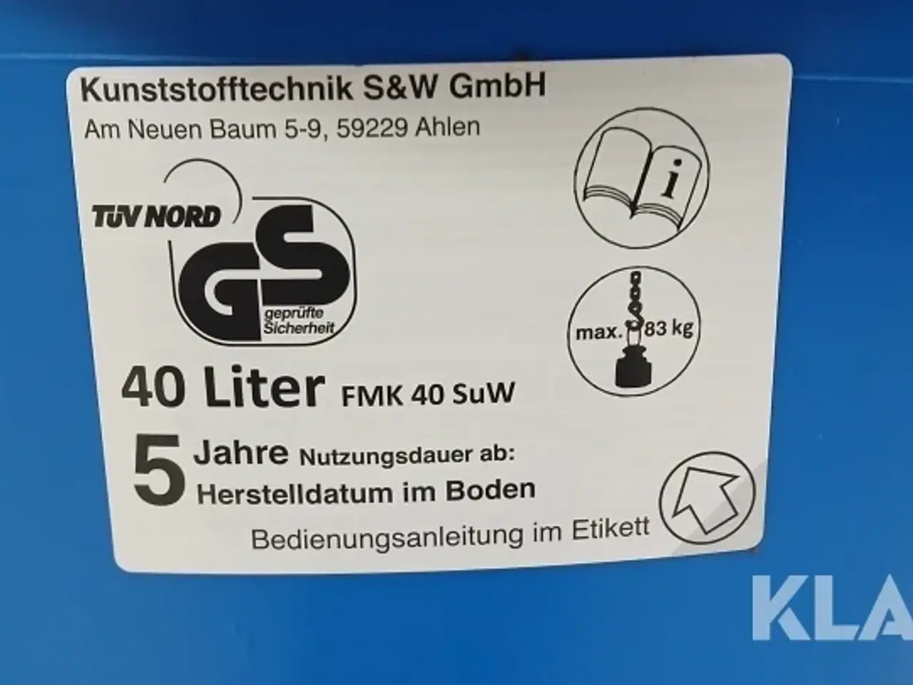 Billede 2 - Murerbaljer Jopa 40 liter med hank 4 styk