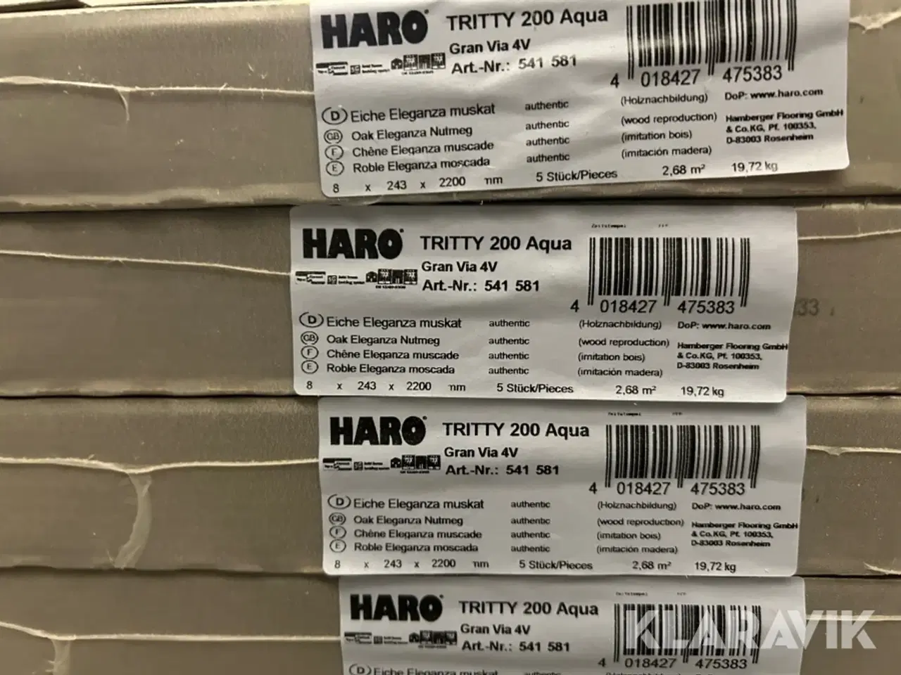 Billede 6 - Laminat gulv HARO Tritty 200 Aqua / Oak eleganza nutmeg 77 m2