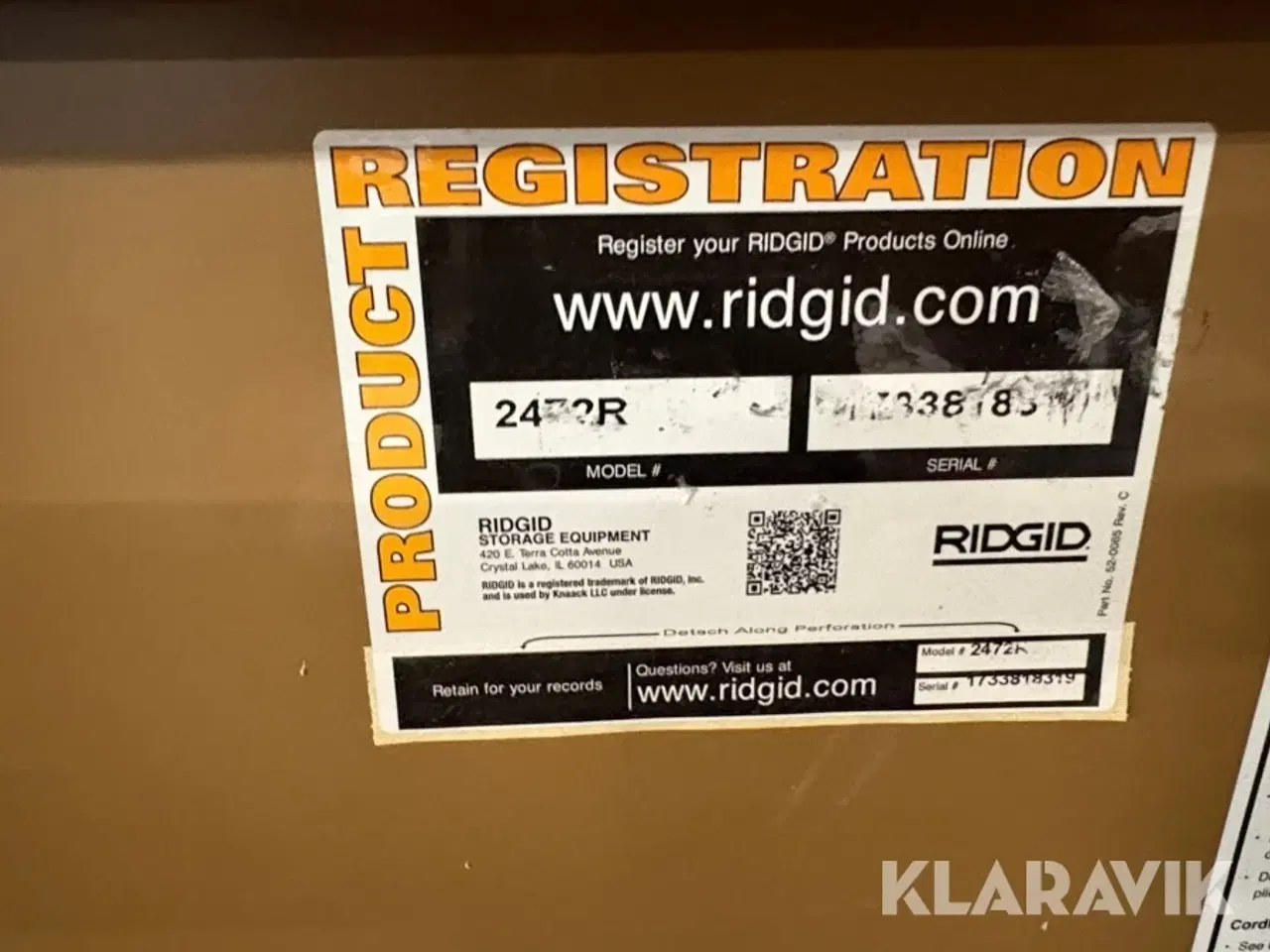 Billede 9 - Værktøjskasse Ridgid 2472R