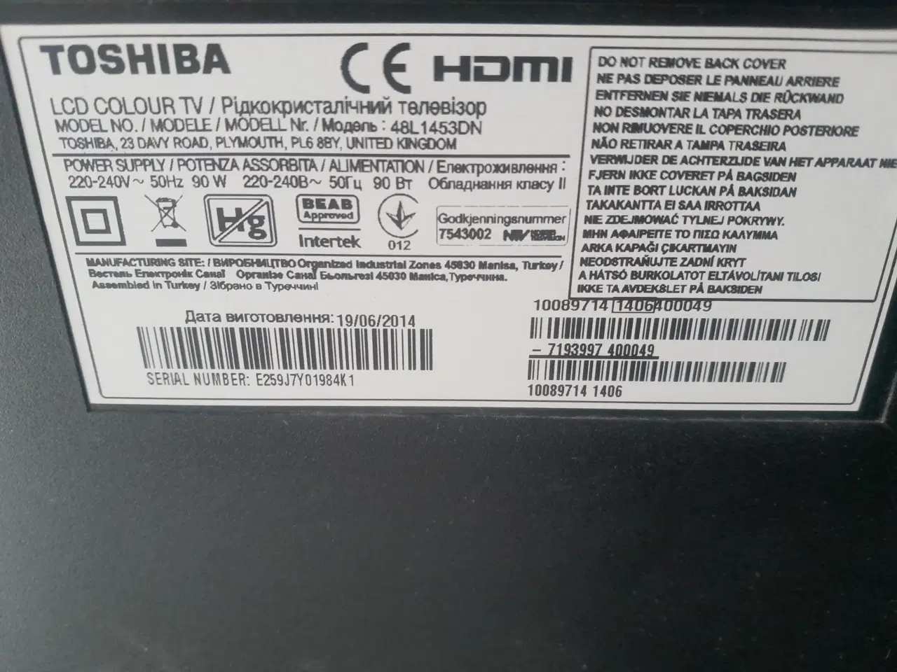 Billede 1 - 48" Toshiba tv