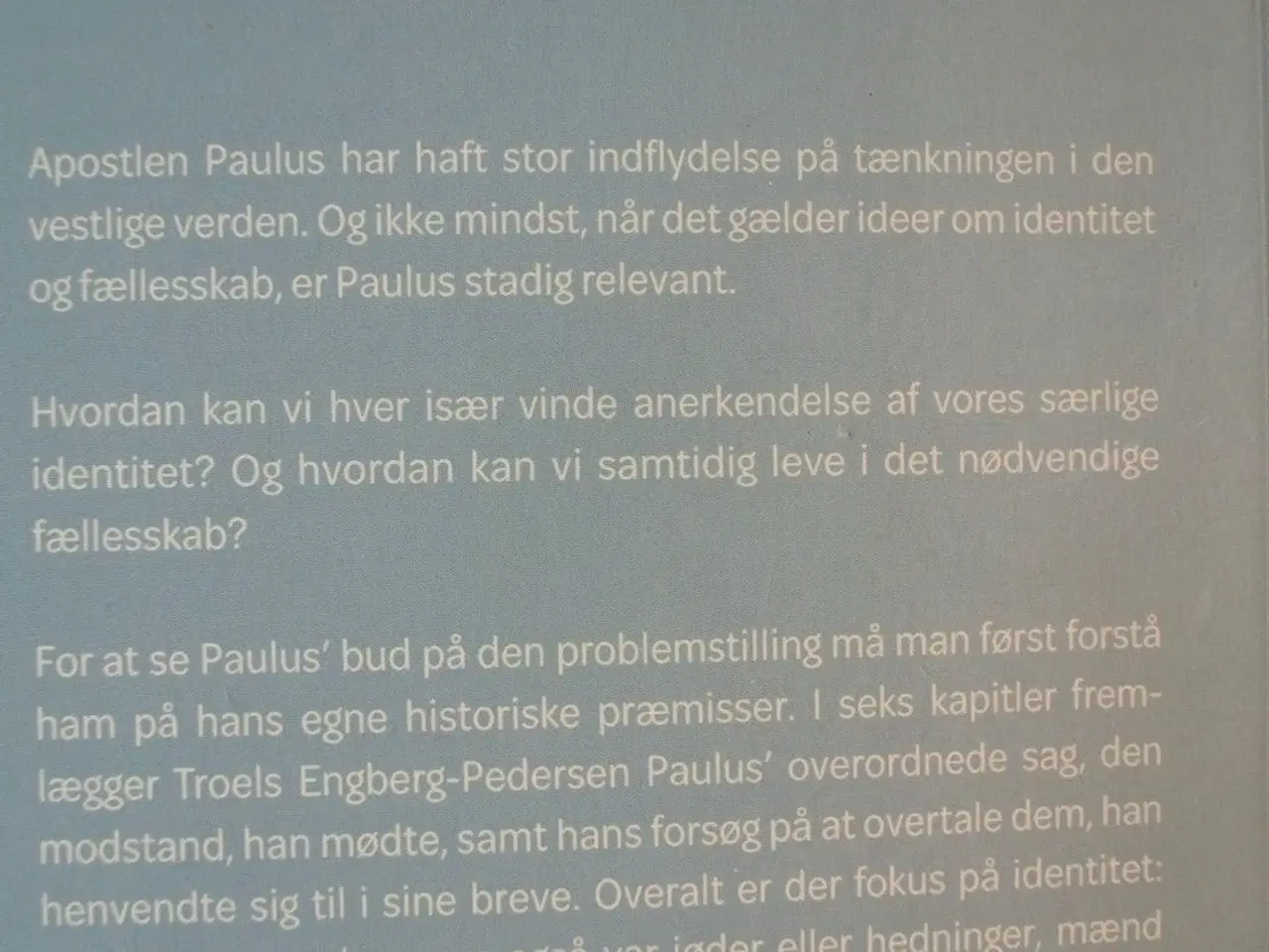 Billede 3 - paulus om identitet - hvordan er apostlen relevant