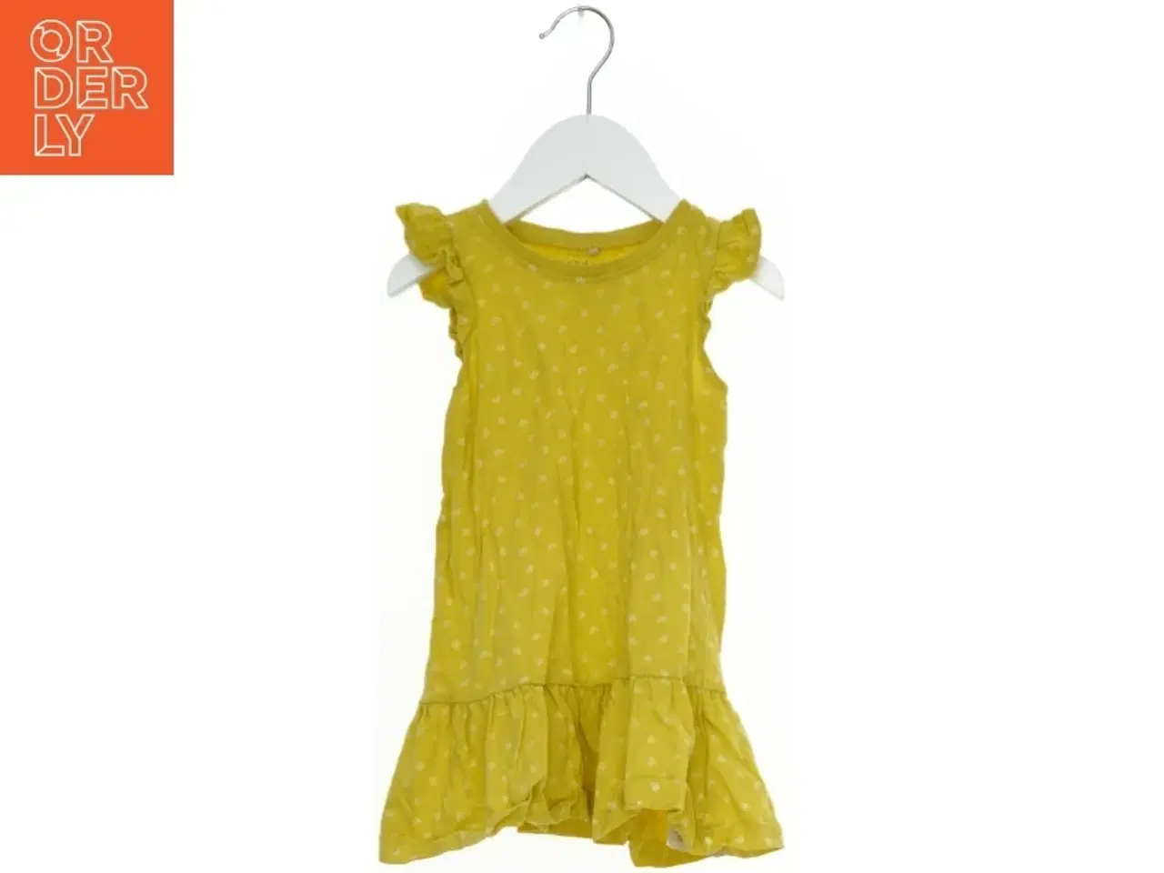 Billede 1 - Gul kjole med hvide prikker fra Name It (str. 92)