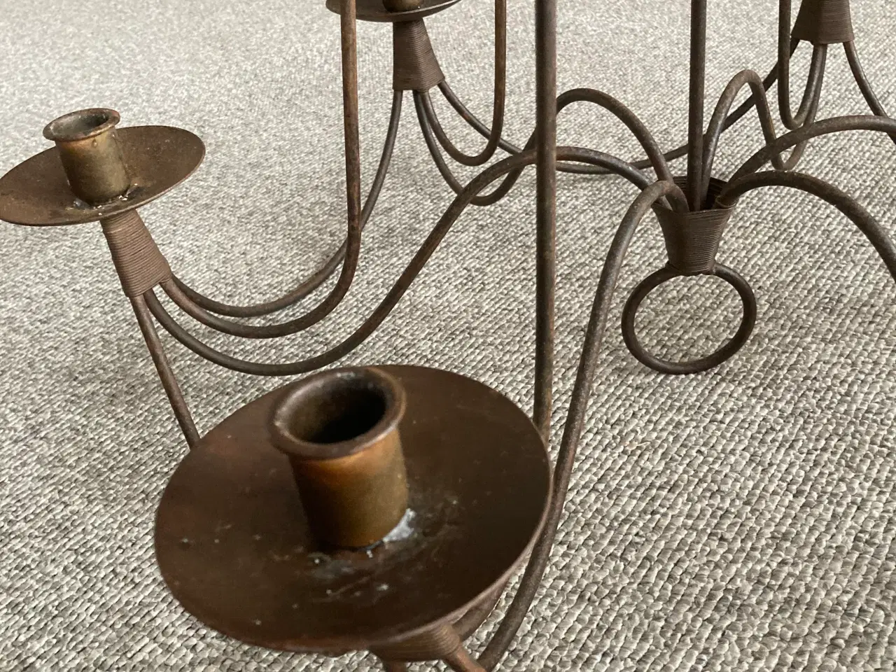 Billede 3 - Loftshængt lysekrone til stearin lys