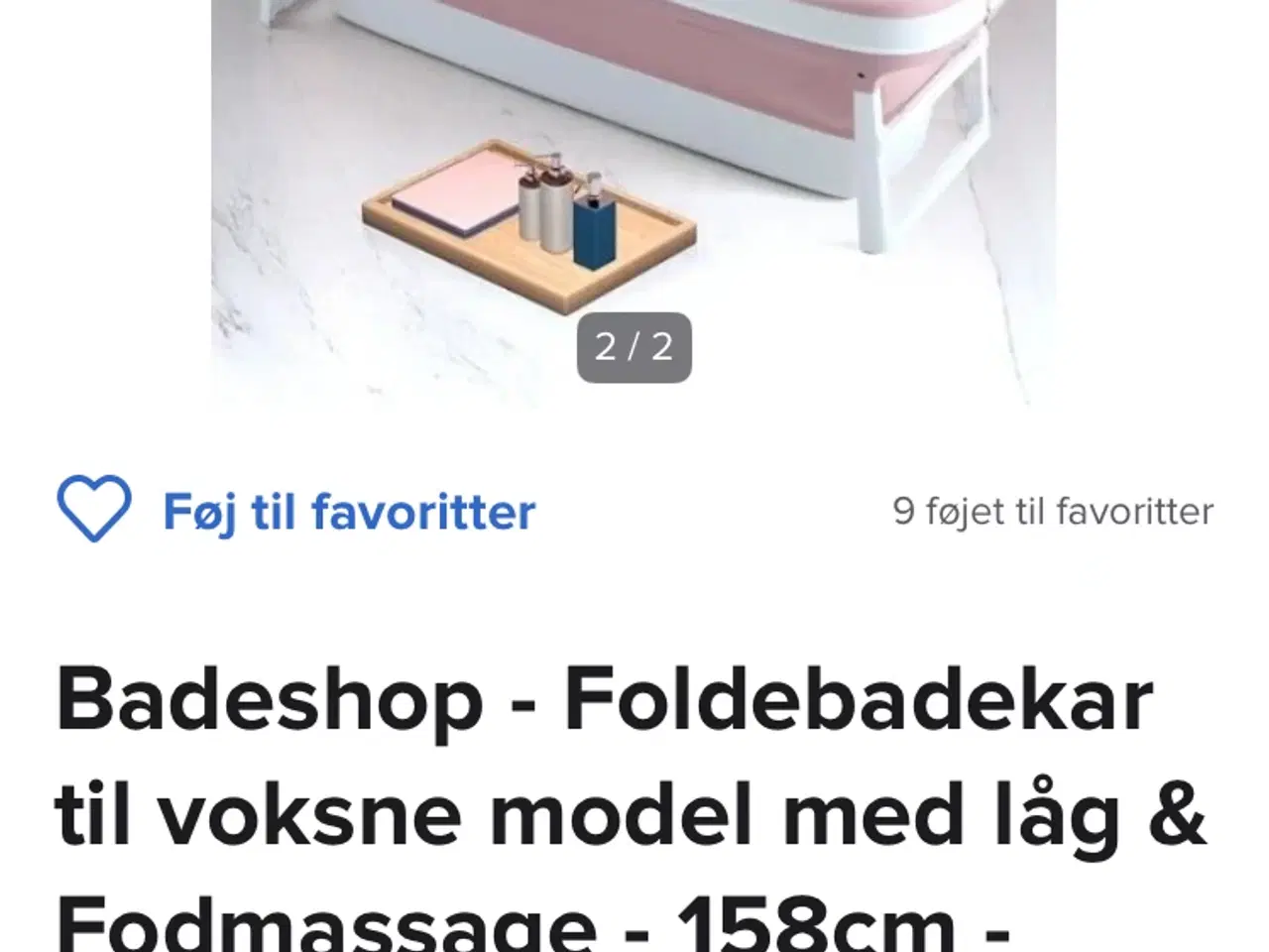 Billede 1 - Folde badekar 